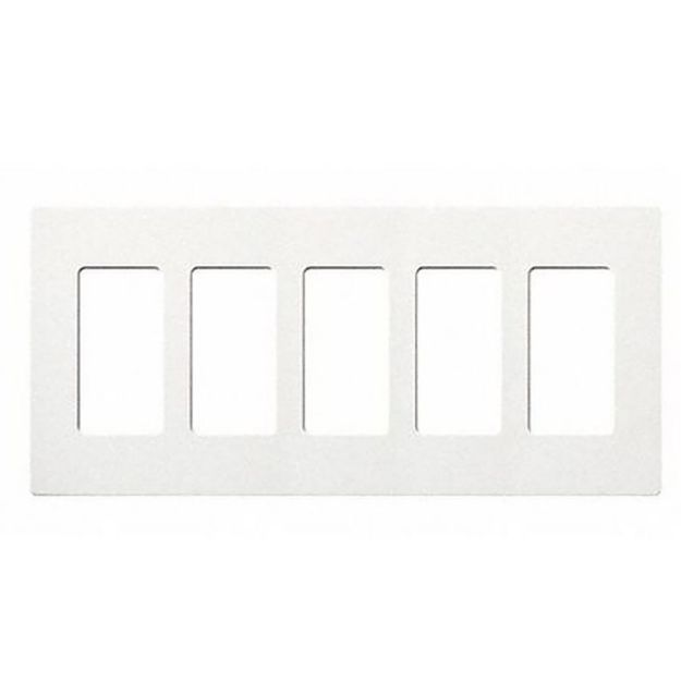 Picture of Lutron Claro 5-Gang Wall Plate (white)