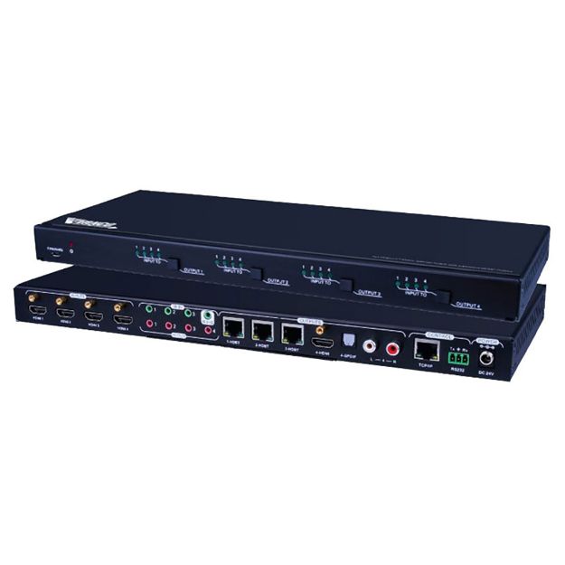 Picture of Vanco HDBaseT 4 x 3 Matrix with 3 Receivers with additional