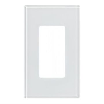 Picture of Lutron FP Glass 1R Opening Wall Plate(Clear White)