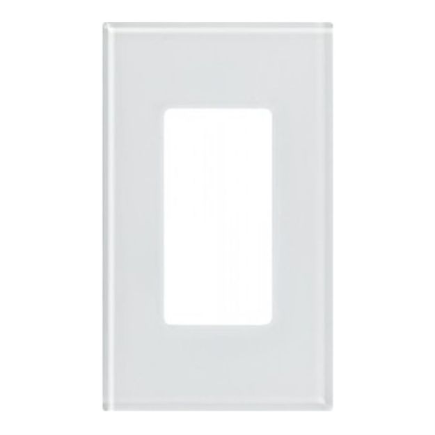 Picture of Lutron FP Glass 1R Opening Wall Plate(Clear White)