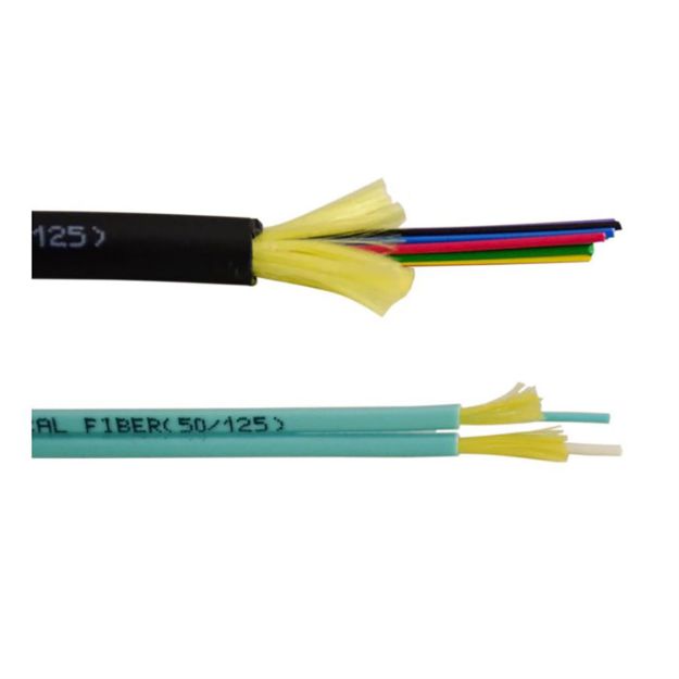 Picture of Techlogix Duplex 2.0mm Zip-Cord Indoor Riser-Rated OM3 -- 50um Corning ClearCurve -- 1000ft