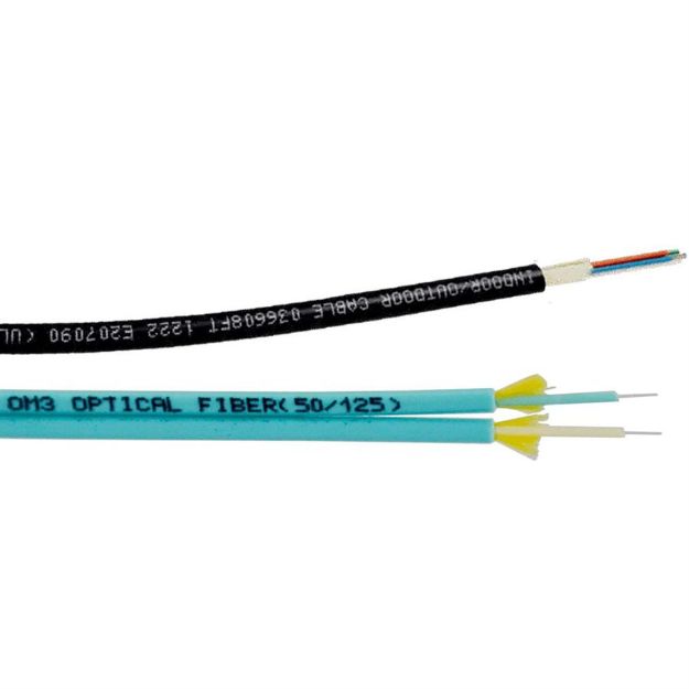 Picture of Techlogix 6 Strand Distribution Indoor/Outdoor Plenum-Rated OM3 -- 50um Corning ClearCurve -- 500ft