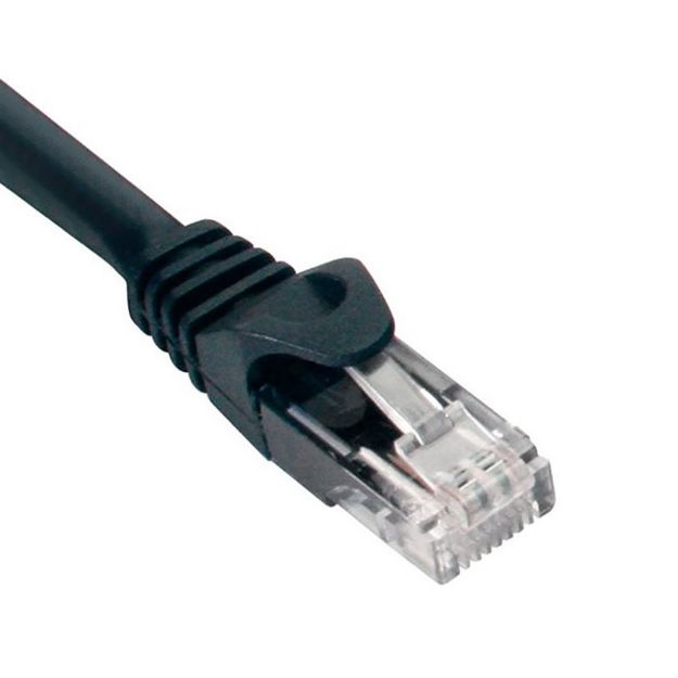 Picture of Quest 1' Cat 6 Patch Cable Booted (black)
