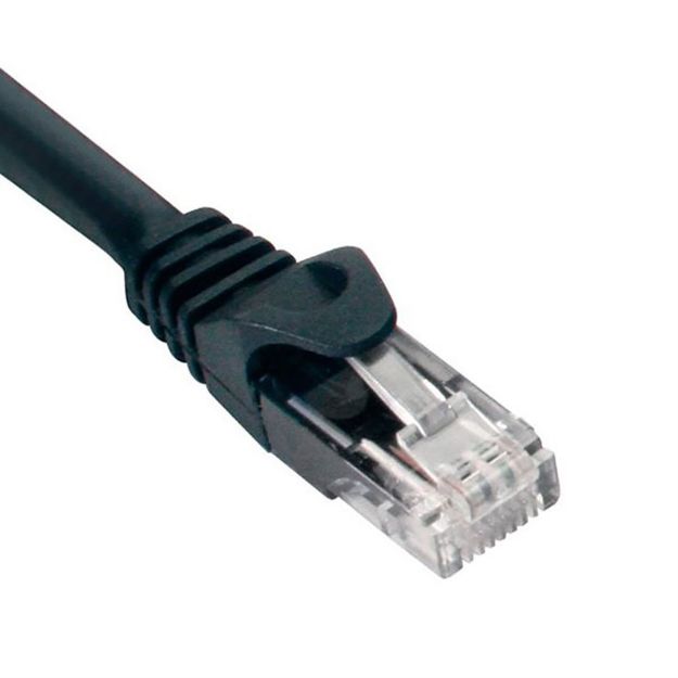 Picture of Quest 7' Cat 6 Patch Cable Booted (black)