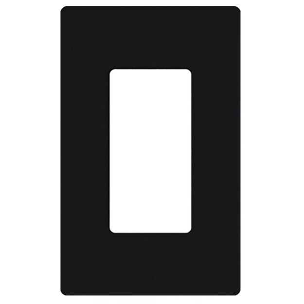 Picture of Lutron Nova 1-Gang Screwless Wallplate(black)