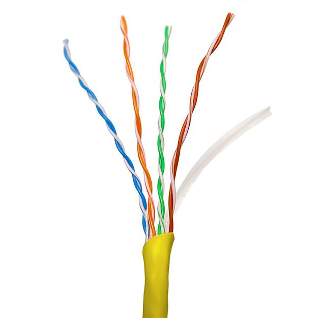 Picture of Red Atom Cat 6 Wire with Spline 1,000' Box (yellow)