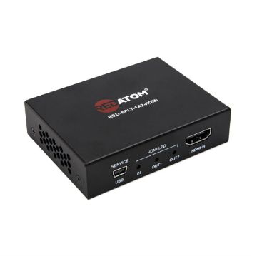 Picture of Red Atom HDMI 2.0 1x2 Splitter w/ Scaling, EDID, HDCP 2.2