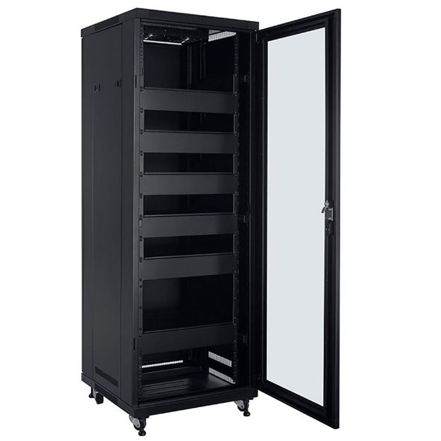Picture of Red Atom 35U Enclosed Locking Rack with Active Cooling(V2)