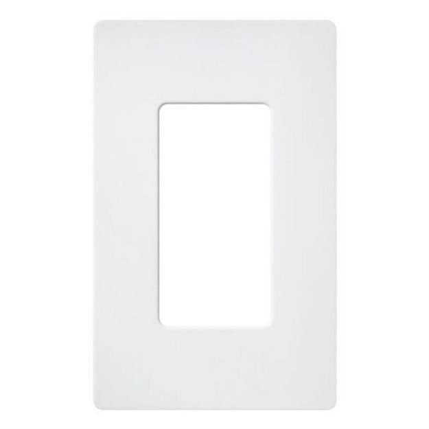 Picture of Lutron Claro 1-Gang Satin Wall Plate (snow white)