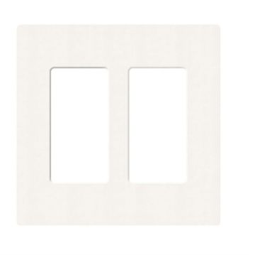 Picture of Lutron Claro 2-Gang Satin Wall Plate (brilliant white)