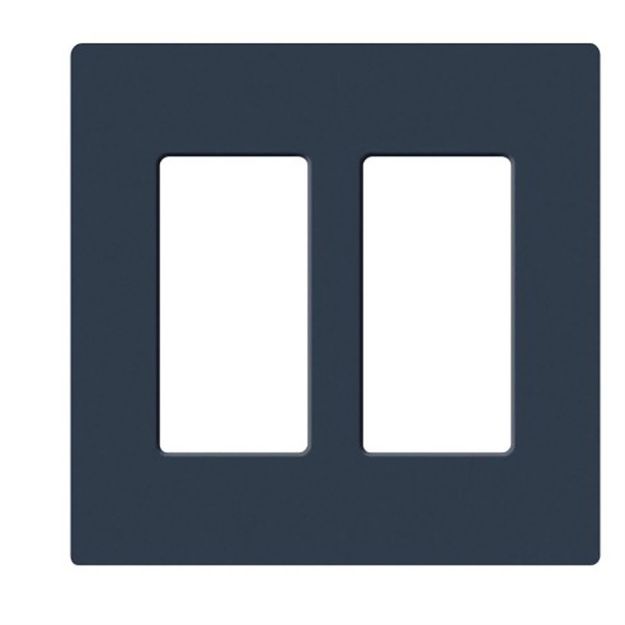 Picture of Lutron Claro 2-Gang Satin Wall Plate (deep sea)