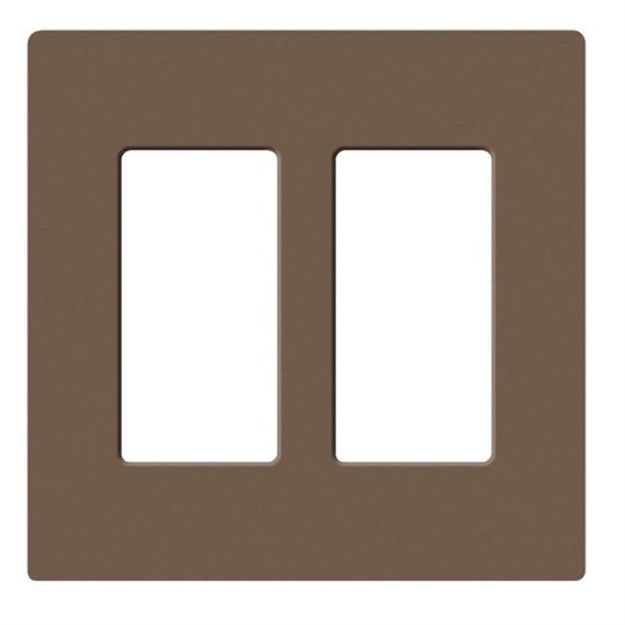 Picture of Lutron Claro 2-Gang Satin Wall Plate (espresso)