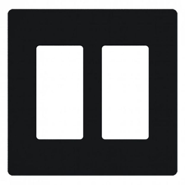 Picture of Lutron Claro 2-Gang Satin Wallplate (Midnight)