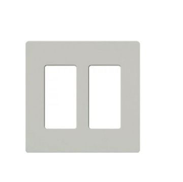 Picture of Lutron Claro 2-Gang Satin Wall Plate (palladium)