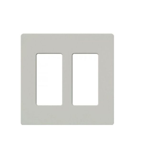 Picture of Lutron Claro 2-Gang Satin Wall Plate (palladium)