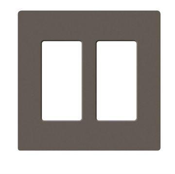 Picture of Lutron Claro 2-Gang Satin Wall Plate (truffle)