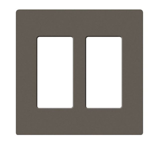 Picture of Lutron Claro 2-Gang Satin Wall Plate (truffle)