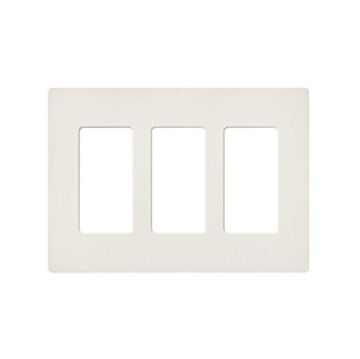 Picture of Lutron Claro 3-Gang Satin Wall Plate (biscuit)