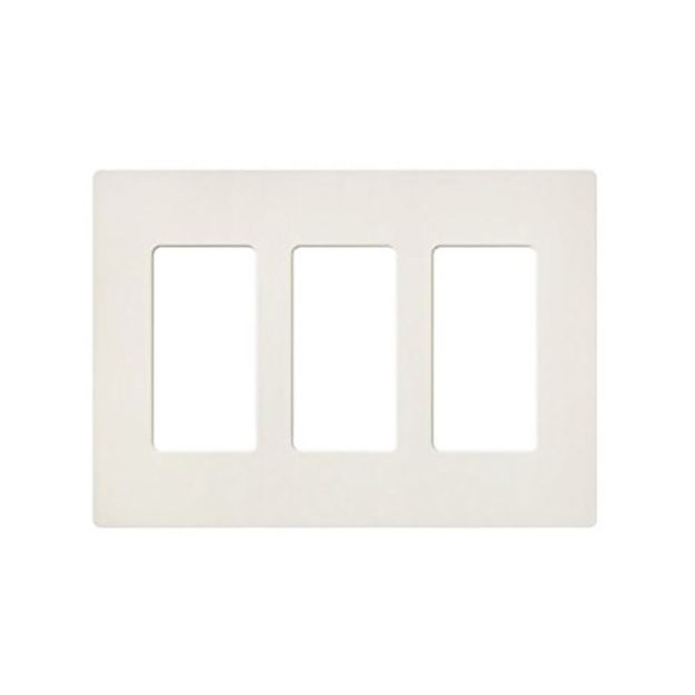Picture of Lutron Claro 3-Gang Satin Wall Plate (biscuit)