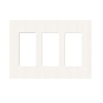 Picture of Lutron Claro 3-Gang Satin Wall Plate (brilliant white)