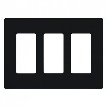 Picture of Lutron Claro 3-Gang Satin Wallplate (midnight)