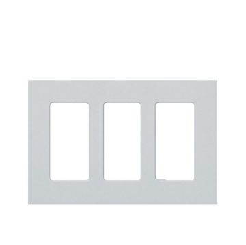 Picture of Lutron Claro 3-Gang Satin Wall Plate (palladium)