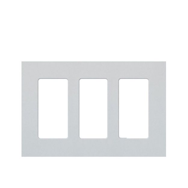 Picture of Lutron Claro 3-Gang Satin Wall Plate (palladium)