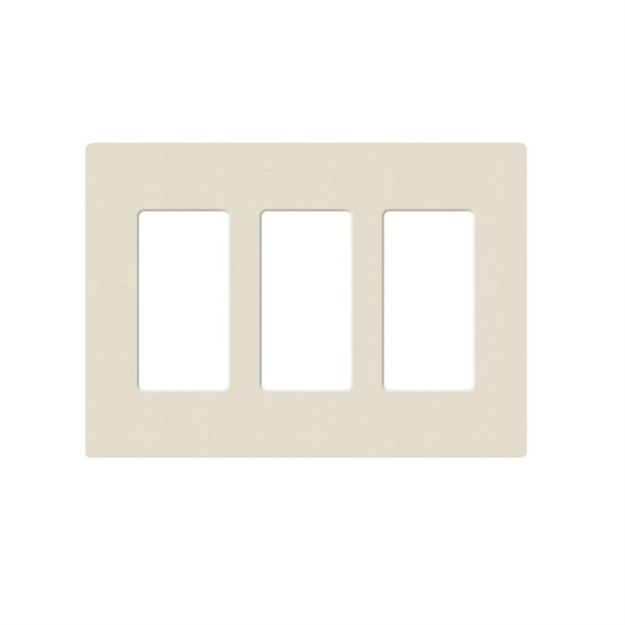 Picture of Lutron Claro 3-Gang Satin Wall Plate (pumice)