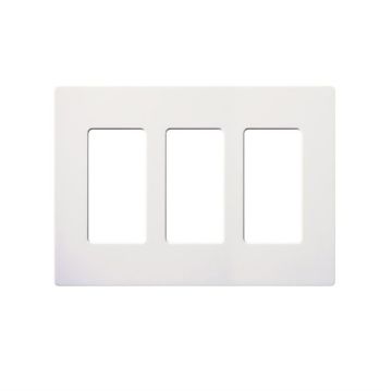 Picture of Lutron Claro 3-Gang Satin Wall Plate (Architectural White)