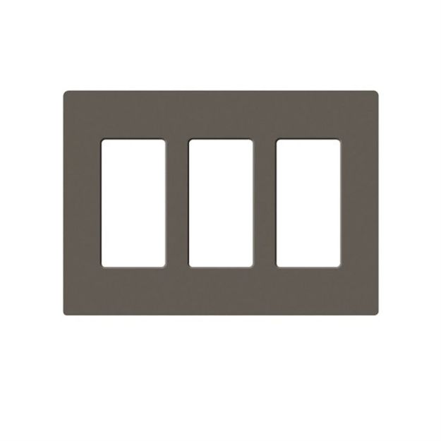Picture of Lutron Claro 3-Gang Satin Wall Plate (truffle)