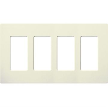 Picture of Lutron Claro 4-Gang Satin Color Wallplate (biscuit)