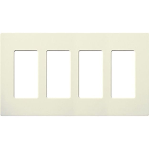 Picture of Lutron Claro 4-Gang Satin Color Wallplate (biscuit)