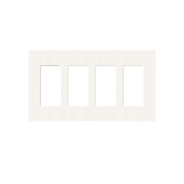 Picture of Lutron Claro 4-Gang Satin Wall Plate (brilliant white)