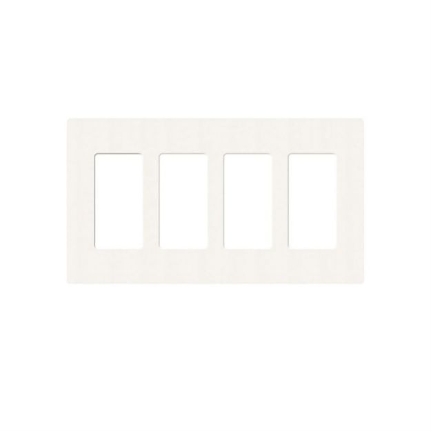 Picture of Lutron Claro 4-Gang Satin Wall Plate (brilliant white)