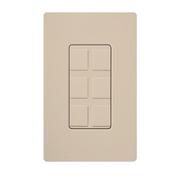 Picture of Lutron Claro 6-Port Frame w/blanks (Taupe)