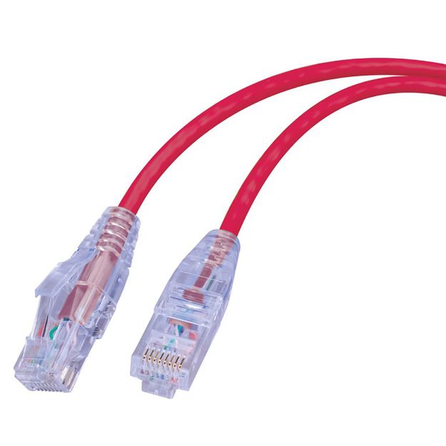 Picture of Vanco Ethernet Patch Cable Super Slim Cat 6 6" (Red)