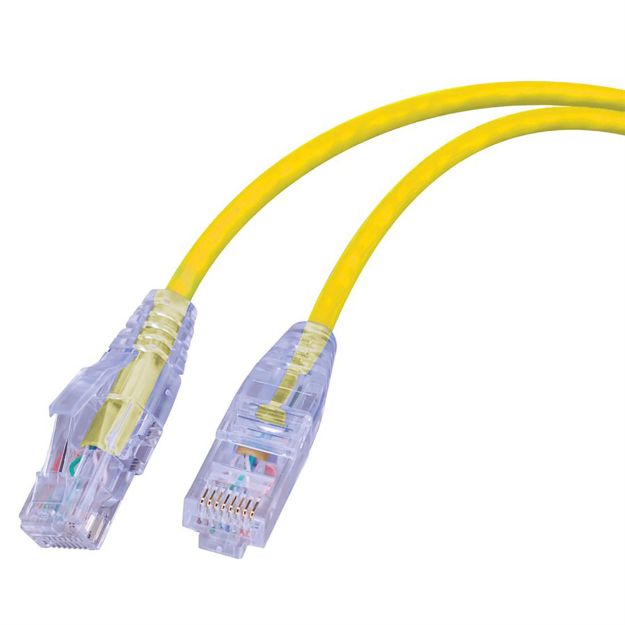 Picture of Vanco Ethernet Patch Cable Super Slim Cat 6 7' (Yellow)