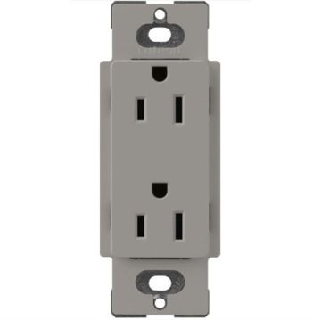 Picture of Lutron Claro 15amp Duplex Outlet (cobblestone)