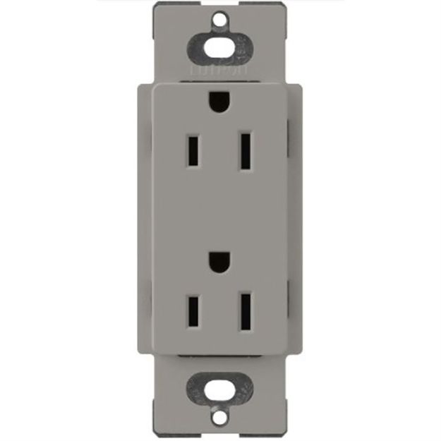Picture of Lutron Claro 15amp Duplex Outlet (cobblestone)