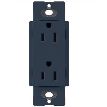 Picture of Lutron Satin Color 15A Duplex Receptacle (deep sea)