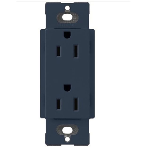 Picture of Lutron Satin Color 15A Duplex Receptacle (deep sea)