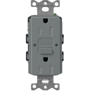 Picture of Lutron 15A GFCI Self-Testing Duplex Receptacle (slate)