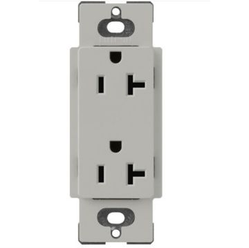 Picture of Lutron Satin Color 20A Duplex Receptacle (pebble)
