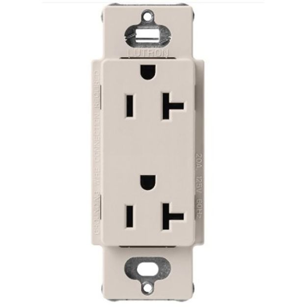 Picture of Lutron Satin Color 20A Duplex Receptacle (taupe)