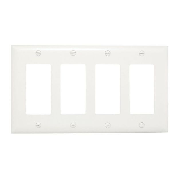 Picture of On-Q Wall Plate Decorator 4-Gang (white)