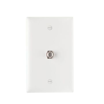 Picture of On-Q 1GHz F-Connector Coax Wall Plate (white)