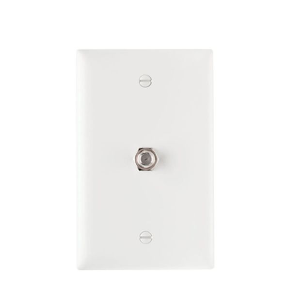 Picture of On-Q 1GHz F-Connector Coax Wall Plate (white)
