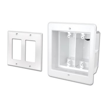 Picture of Vanco Recessed Dual Gang Indoor InBox for Flat TVS (White)