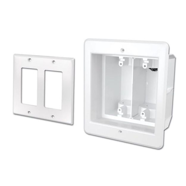 Picture of Vanco Recessed Dual Gang Indoor InBox for Flat TVS (White)