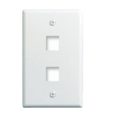 Picture of On-Q Single-Gang 2 Port Wall Plate (white, 10 pk)